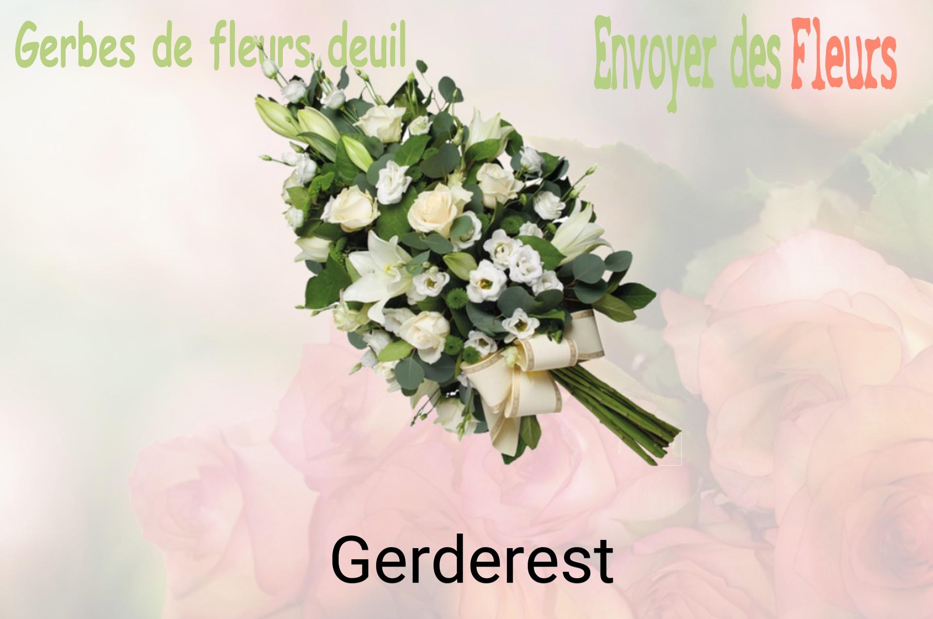 Gerbe de fleurs de deuil livrée à Gerderest